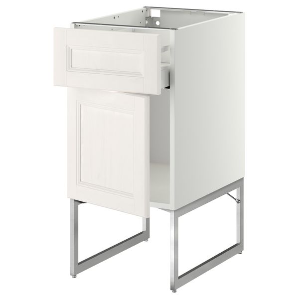 Напольный шкаф с ящиком, дверью МЕТОД / МАКСИМЕРА, белый, Лаксарби белый - схема-чертеж с размерами