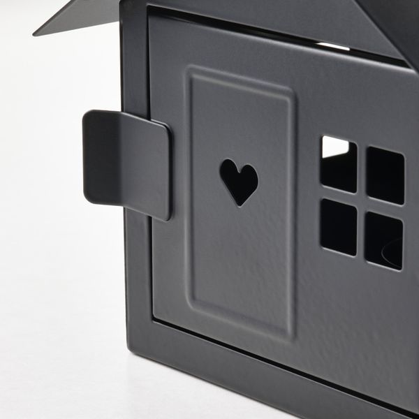 Подсвечник для греющей свечи, домик/черный 14 см IKEA VINDLÖS ВИНДЛЁС 904.973.07 - фото 2