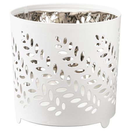 Подсвечник для греющей свечи, белый, серебристый 8 см IKEA STABBIG СТАБИГ 504.642.95