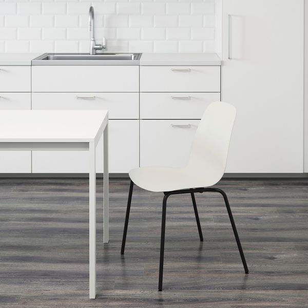 Стул, белый/Брур-Инге черный IKEA LEIFARNE ЛЕЙФ-АРНЕ 192.272.73 - фото 2