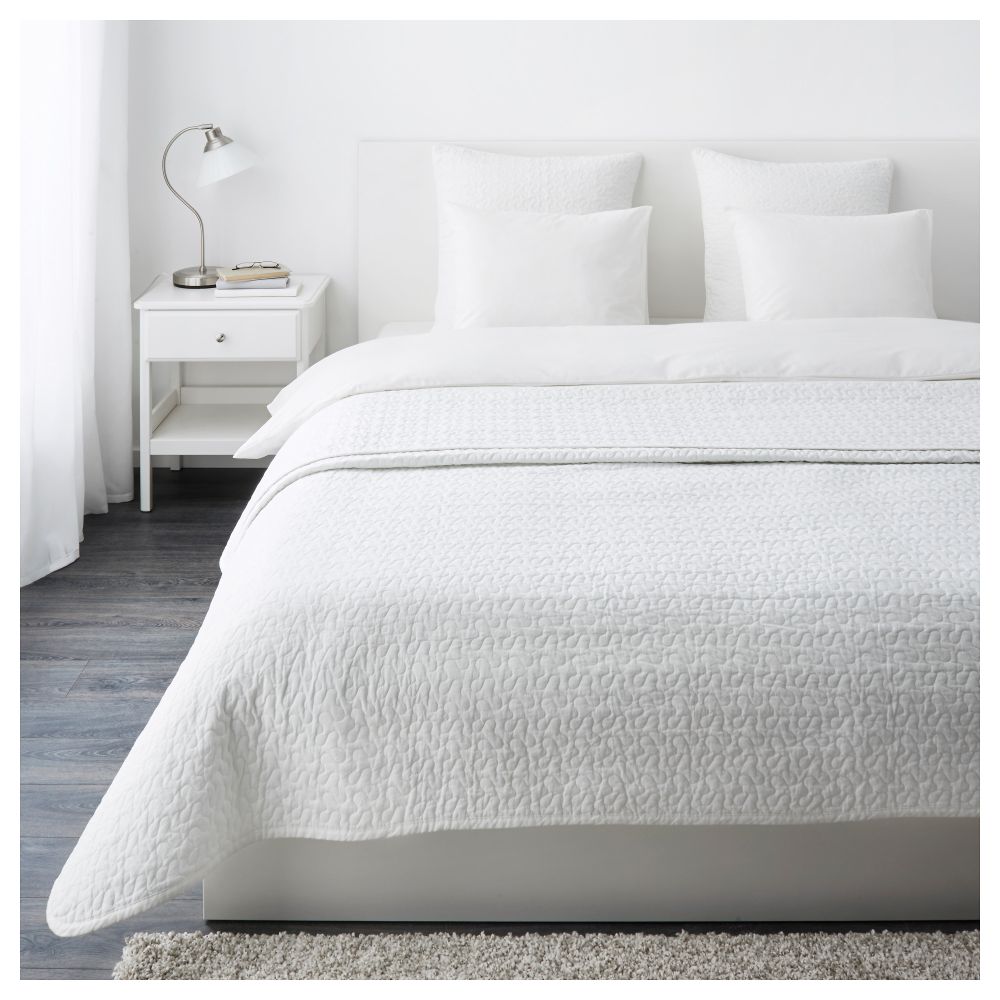 Покрывало и 2 чехла на подушку АЛИНА, белый - фото 1