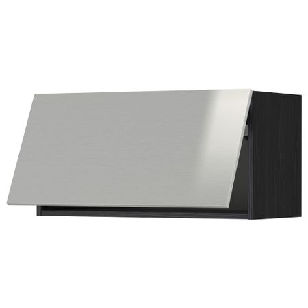 Горизонтальный навесной шкаф МЕТОД, черный, Гревста нержавеющ сталь
