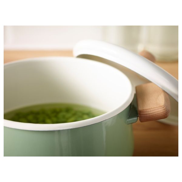 Кастрюля с крышкой, зеленый 3 л IKEA KASTRULL КАСТРУЛЛ 303.756.34 - фото 6