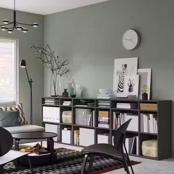 VIHALS Комбинация стеллажей - темно-серый 286x37x90 см - фото 2