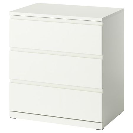STORKLINTA Комод с 3 ящиками - белый 70x50x75 см