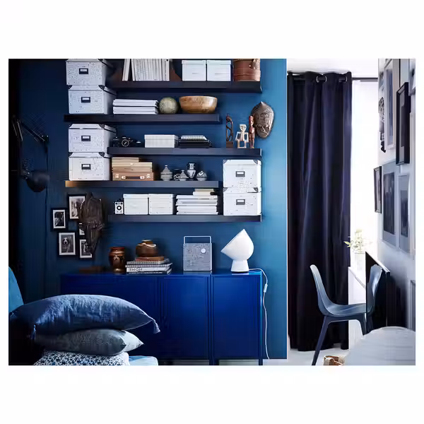 LACK Полка навесная - черно-коричневый 110x26 см - фото 3