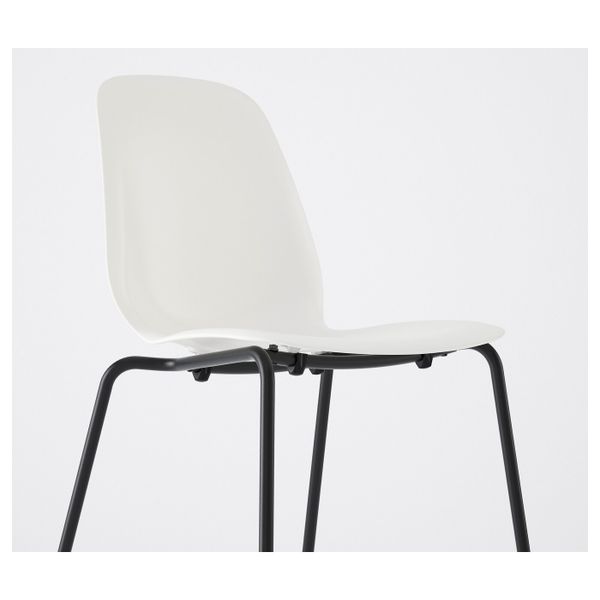 Стул, белый/Брур-Инге черный IKEA LEIFARNE ЛЕЙФ-АРНЕ 192.272.73 - фото 4