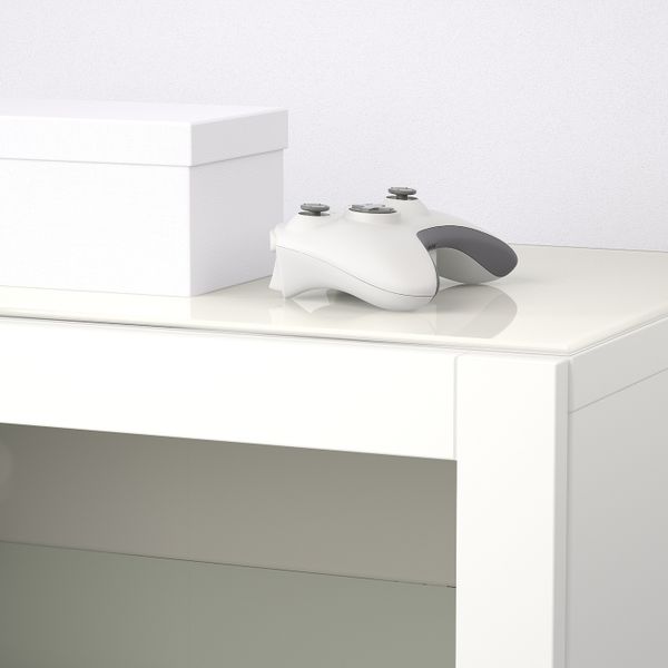 Верхняя панель для ТВ, стекло белый 180x40 см IKEA BESTÅ БЕСТО 303.839.07 - фото 3