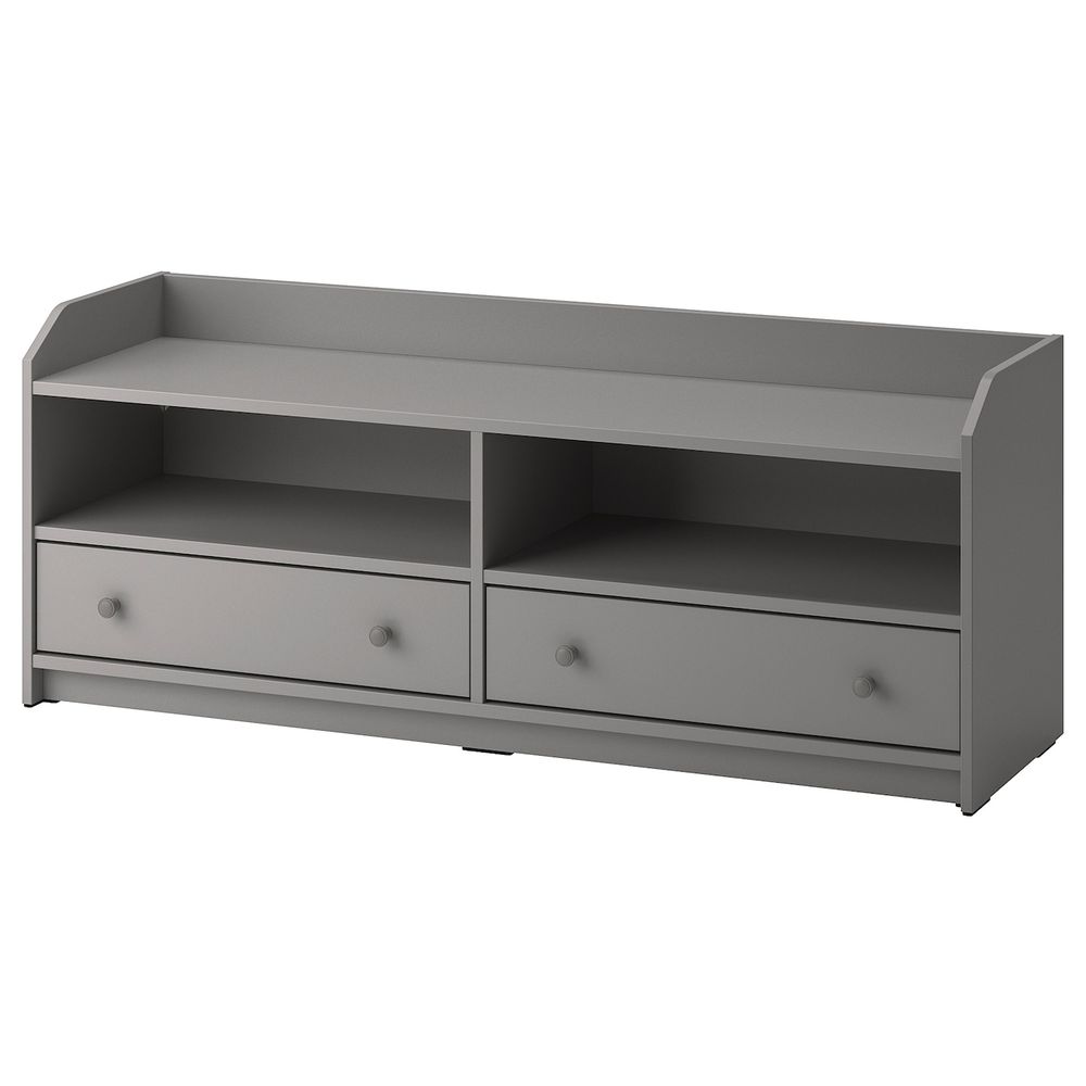 Тумба под ТВ, серый 138x36x54 см IKEA HAUGA ХАУГА 004.150.66 - фото 1