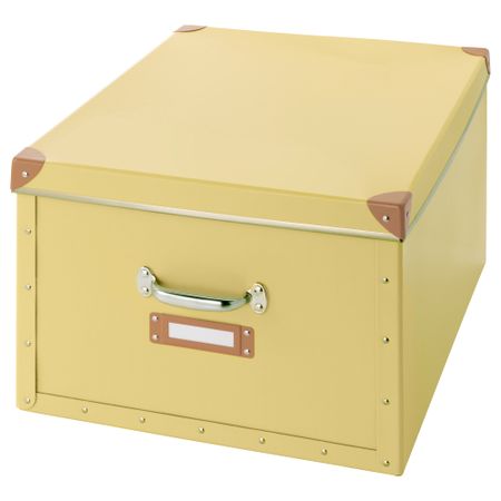 Коробка с крышкой ФЬЕЛЛА, желтый (40x56x28 см)