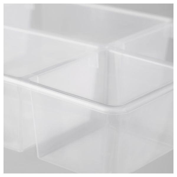 Вставка в ящик АНТОНИУС, прозрачный (37x24x7 см) - схема-чертеж с размерами