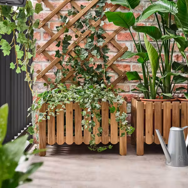 ASKHOLMEN Ящик д/цветов и шпалера - темно-коричневый - фото 2