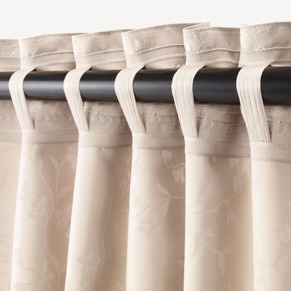 Гардины с прихватом, 2 шт., бежевый 145x300 см IKEA LISABRITT ЛИЗАБРИТТ 703.967.19 - фото 2