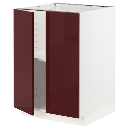 Напольный шкаф с полками, 2 дверцами IKEA METOD МЕТОД 494.608.68