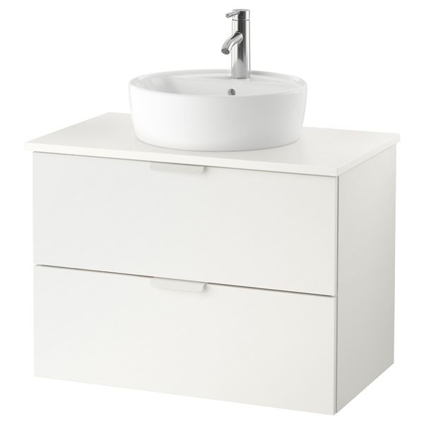 Шкаф под раковину, столешница 45, раковина, 82x49x74 cm IKEA GODMORGON ГОДМОРГОН, TOLKEN ТОЛКЕН, TÖRNVIKEN ТОРНВИКЕН 893.087.51 - фото 1