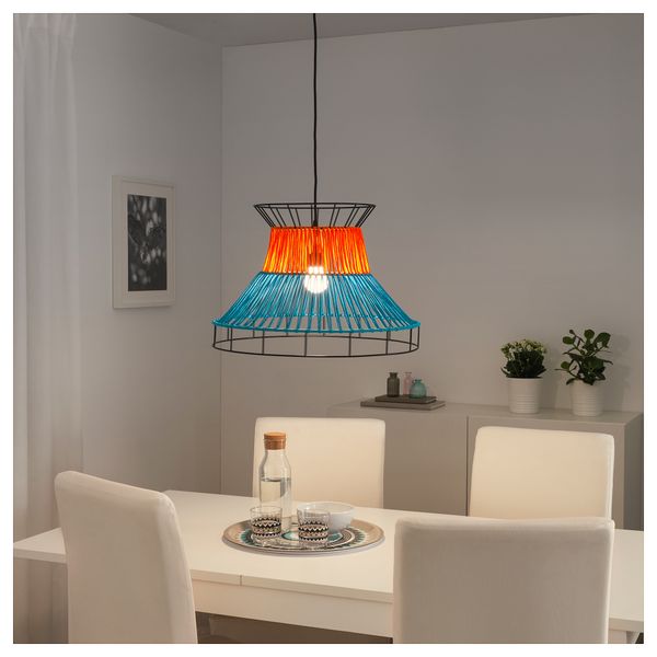 Подвесной светильник, светодиодный СОЛВИДЕН, оранжевый, синий для сада (55 см) - фото 3