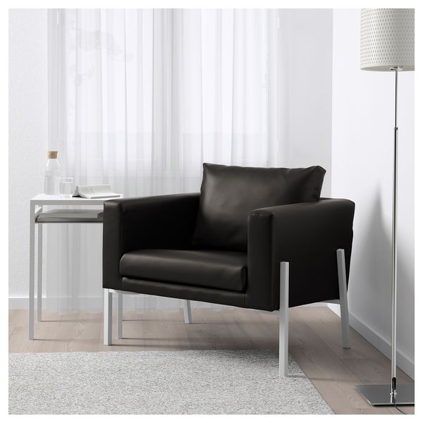 Кресло КОАРП, Фарста черный, белый - схема-чертеж с размерами