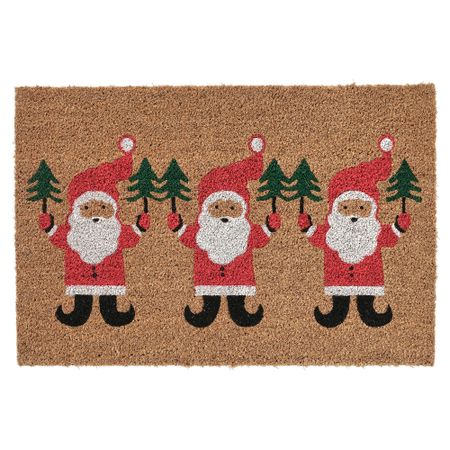Придверный коврик, орнамент «Санта Клаус» естественный, 40x60 см IKEA VINTERFINT 205.815.59