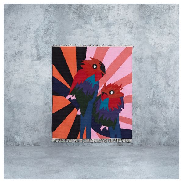 Ковер безворсовый, разноцветный, 175x200 см IKEA ИКЕА АРТ-ИВЕНТ 2019 704.353.63 - схема-чертеж с размерами