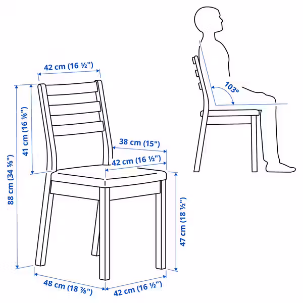 IKEA, дополнительный ракурс - схема-чертеж с размерами