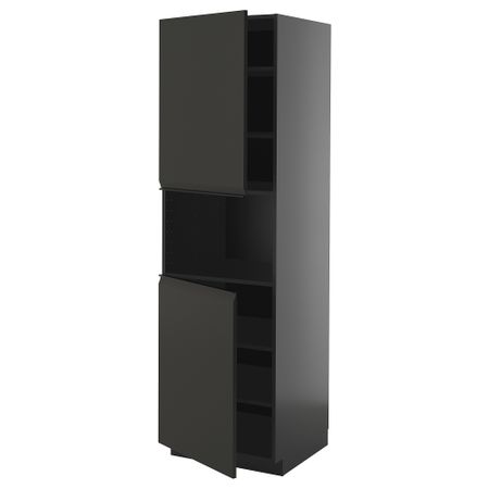 Высокий шкаф для СВЧ, 2 дверцы, полки IKEA METOD МЕТОД 795.885.54