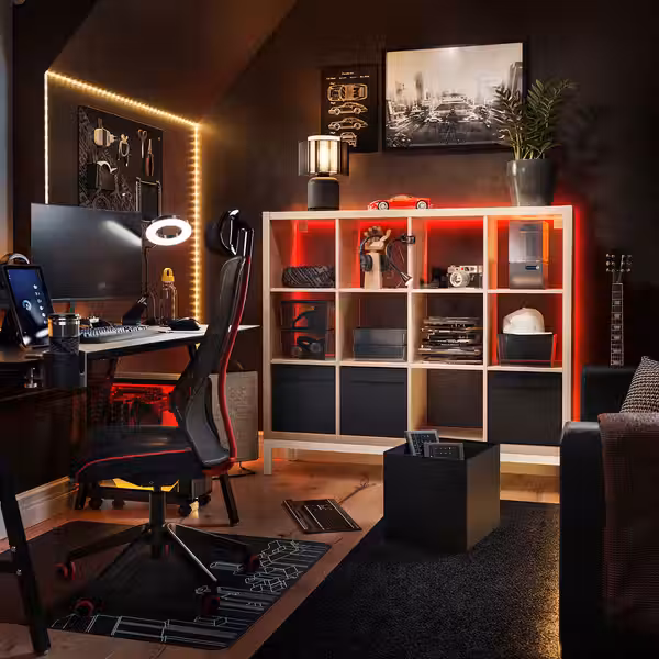 KALLAX Стеллаж с основанием - под беленый дуб/белый 147x129 см - фото 4