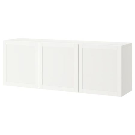BESTÅ Комбинация настенных шкафов - белый/Hanviken белый 180x42x64 см