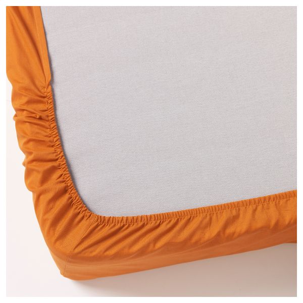 Простыня натяжная ДВАЛА, оранжевый - фото 2