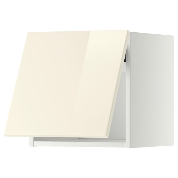 Горизонтальный навесной шкаф МЕТОД, белый, Рингульт кремовый - схема-чертеж с размерами