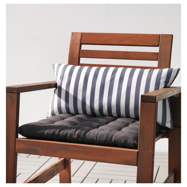 Подушка для садовой мебели ГРЕНО, синий, полоска (60x30 см) - фото 2