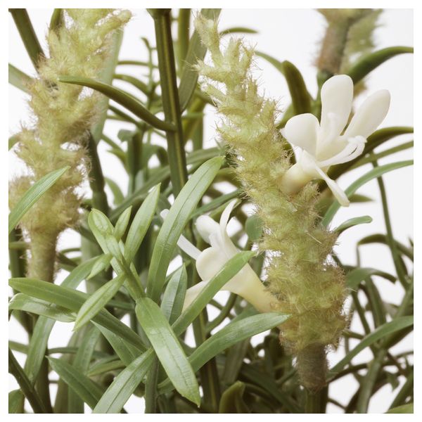 Искусственное растение в горшке ФЕЙКА, лаванда белый (9 см) - схема-чертеж с размерами