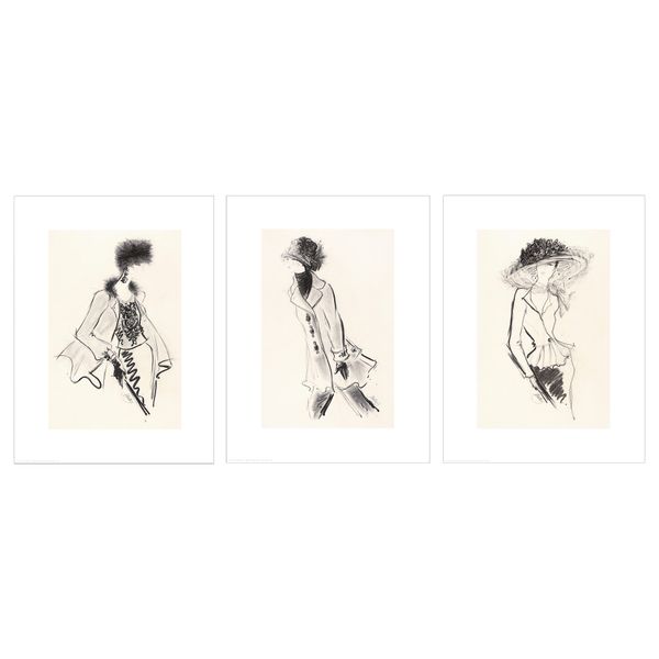 Набор постеров, 3 штуки ТРИЛЛИНГ, Мода I-III (30x40 см) - схема-чертеж с размерами