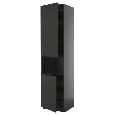 Высокий шкаф для СВЧ, 2 дверцы, полки IKEA METOD МЕТОД 695.898.94