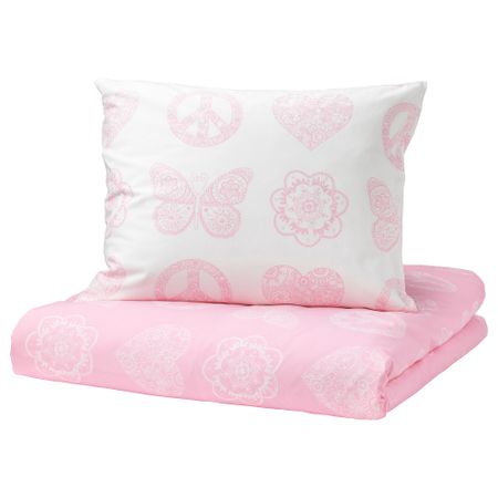 Пододеяльник и 1 наволочка ВЭНСКАПЛИГ, розовый (150x200/50x70 см)