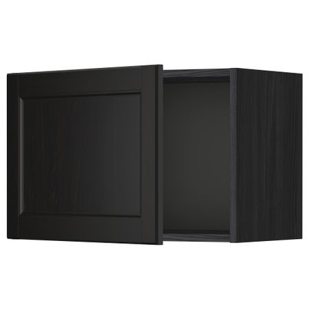 Шкаф навесной МЕТОД, черный, Лаксарби черно-коричневый