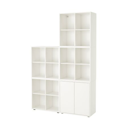 Комбинация шкафов с ножками, белый, 140x35x212 см IKEA EKET ЭКЕТ 592.210.85