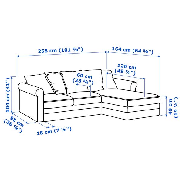 IKEA, дополнительный ракурс - схема-чертеж с размерами