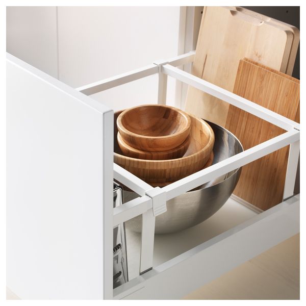 Напольный шкаф 2 фронтальные панели, 2 нижних, 1 средний, 1 высокий ящик МЕТОД / МАКСИМЕРА, черный, Тингсрид черный - фото 4