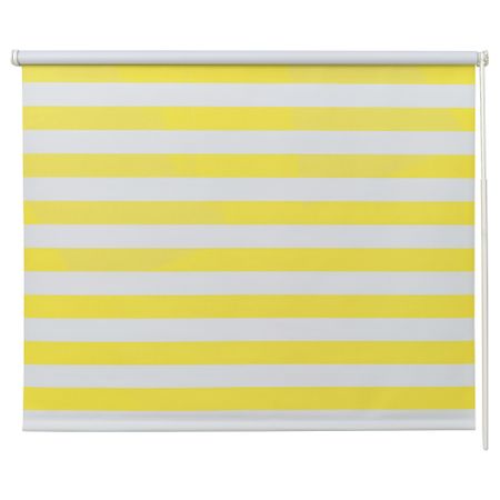 Рулонная штора, блокирующая свет, белый желтый, в полоску, 120x195 см IKEA FRIDANS ФРИДАНС 405.956.97