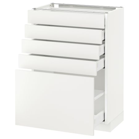 Напольный шкаф с 5 ящиками МЕТОД / МАКСИМЕРА, белый, Хэггеби белый