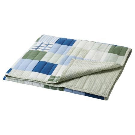 Покрывало ЛЕКАНДЕ, синий, зеленый (120x180 см)