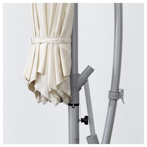 Зонт от солнца с опорой КАРЛСЭ / СВАРТО, бежевый, темно-серый - фото 6