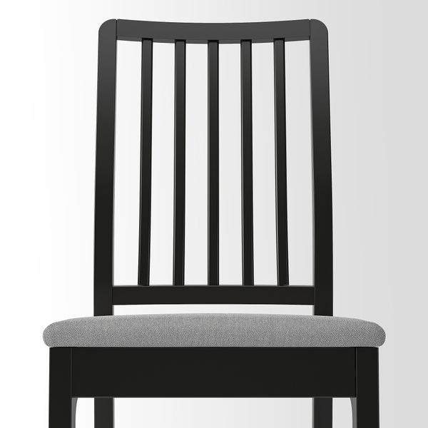 Стул, черный, Orrsta светло-серый IKEA EKEDALEN ЛЕН ЭКЕДАЛЕН 004.343.95 - фото 8