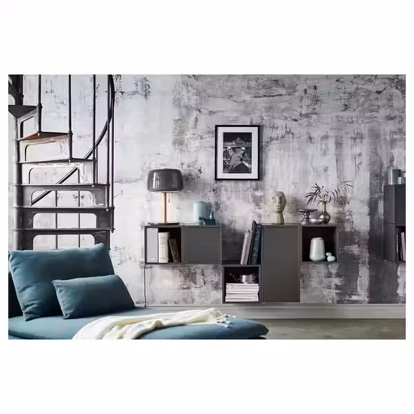 EKET Комбинация настенных шкафов - темно-серый 175x35x70 см - фото 3