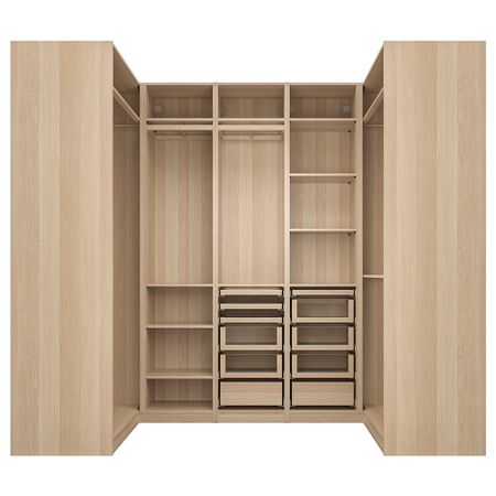 Гардероб угловой, под беленый дуб 113/271/113x236 см IKEA PAX ПАКС 393.311.22