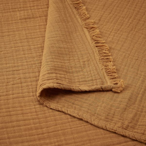 Плед, темный золотисто-коричневый 150x200 см IKEA VALLKRASSING ВАЛЛКРАССИНГ 405.069.79 - фото 2