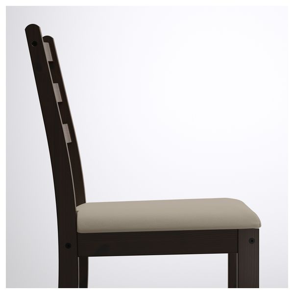 Стул ЛЕРХАМН, черно-коричневый, Виттарид бежевый - фото 3