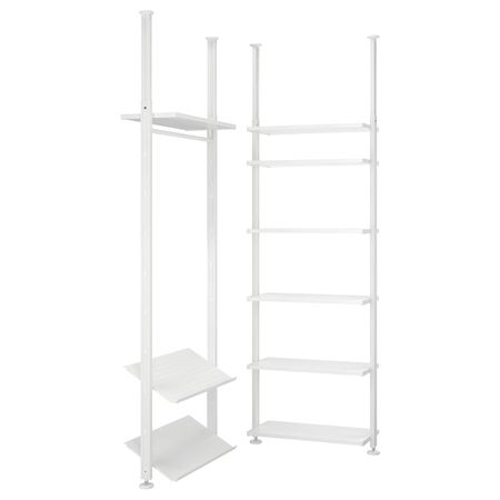 Гардероб, комбинация, белый 92/92x222-350 см IKEA ELVARLI ЭЛВАРЛИ 092.039.65