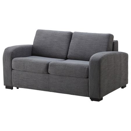 Диван-кровать 2-местная ИНГЕЛЬСТАД / ЛЭННЭС, Хенста серый