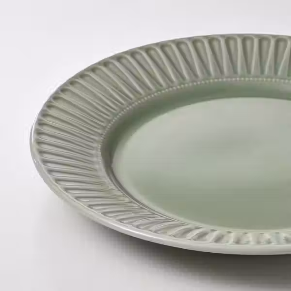 STRIMMIG Тарелка - каменная керамика бледный серо-зеленый 27 см - фото 2